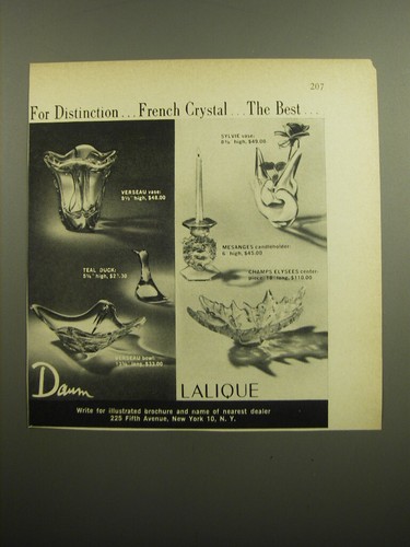 1960 daum and lalique - 1960,
