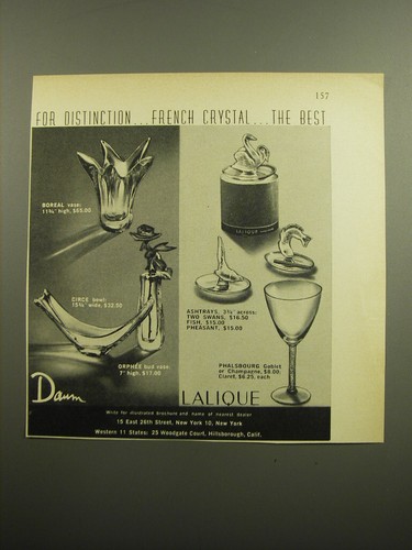 1960 daum and lalique crystal - 1960,