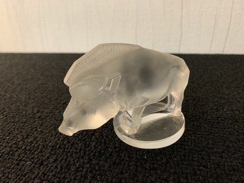 Lalique crystal boar - lalique,