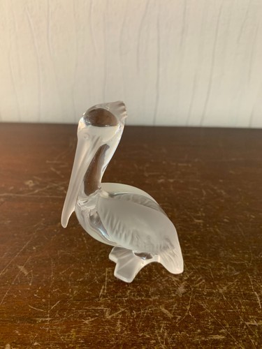 Daum signed crystal pelican - daum,